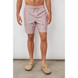 Rails Kian Scattered Posy Peach Floral Mens Swim Shorts Size 2X NWT
